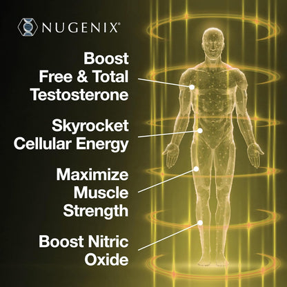 Nugenix Total-T2 - Testosterone Booster and Nitric Oxide Booster for Men, Tesnor, S7, ElevATP, Tongkat, Citrulline, Nitric Oxide and Testosterone Supplement for Men (90 Count)